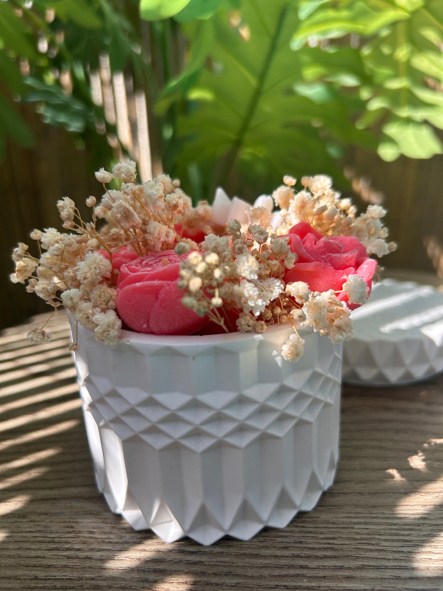 Boîte à bijoux en résine & bouquet de fondants parfumés – Monoï Vanille